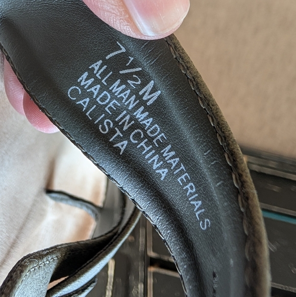 Cliffs "Calista" Moss Green Faux Suede Sandals - Picture 6 of 6